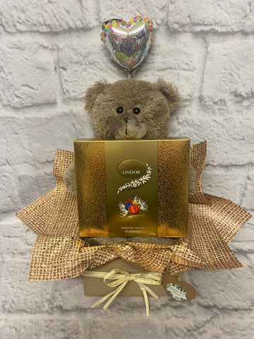 Teddy, Chocolates and Balloon Box