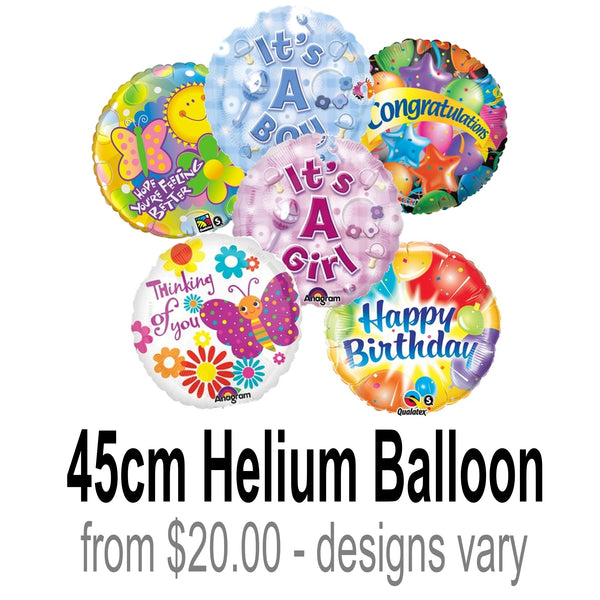 Helium Balloon 45cm - Designs Vary