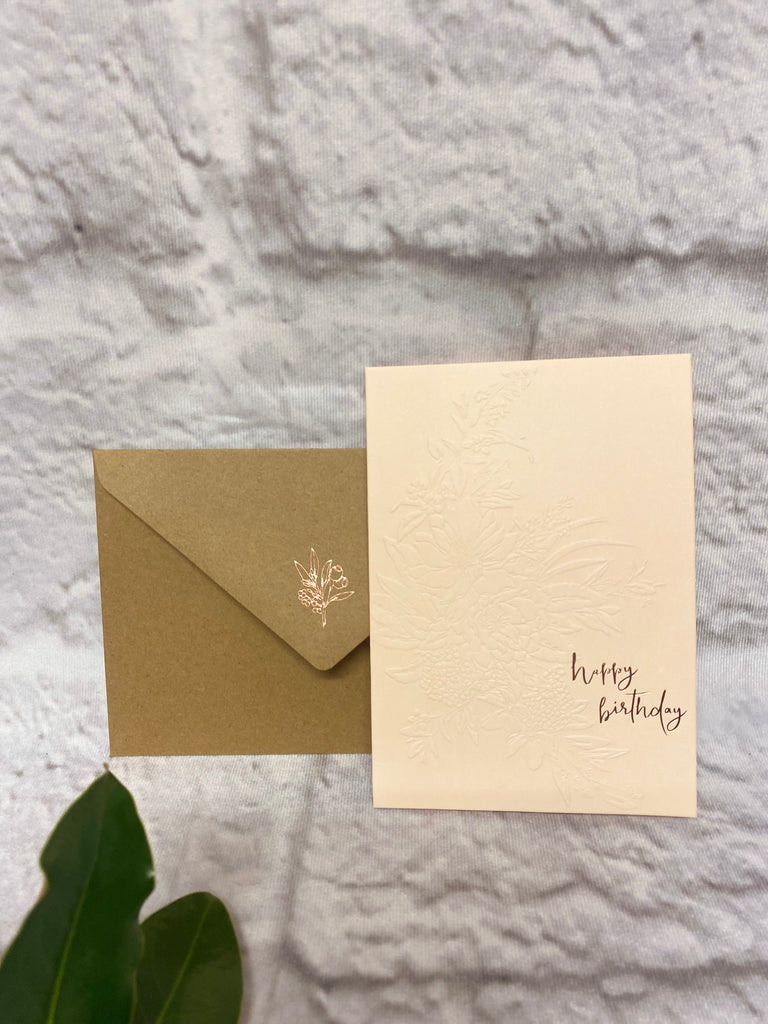 Blush Happy Birthday Gift Card