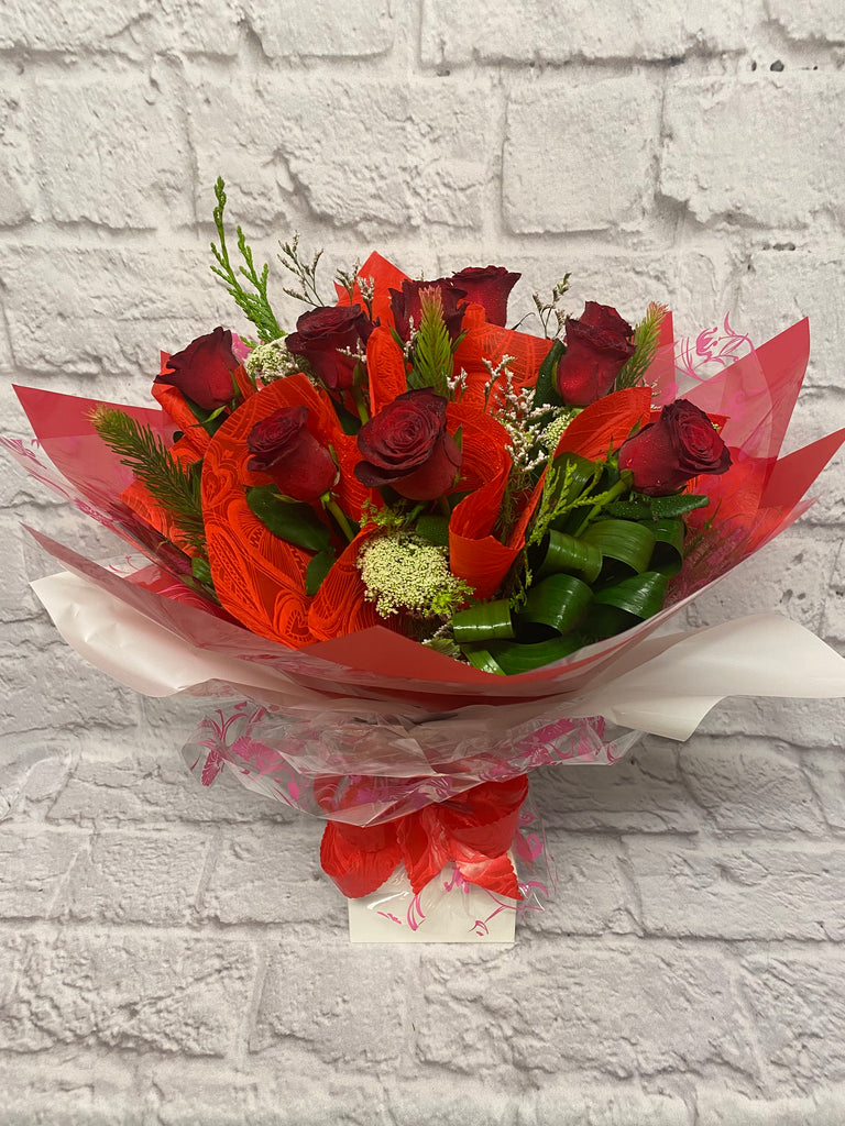 Dozen Red Rose Gift Wrapped Presentation