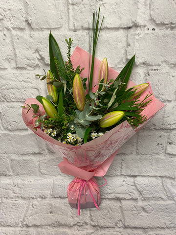 Pink Oriental Lily Bouquet
