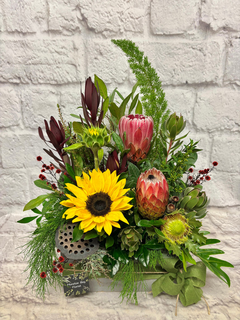 Arrangement of Native Flowers and Sunflowers