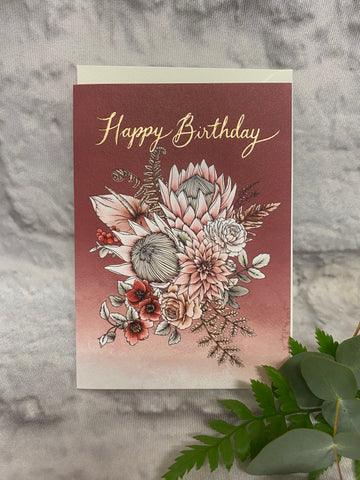 Happy Birthday Gift Card with Natives
