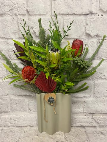 Wave Vase with Natives