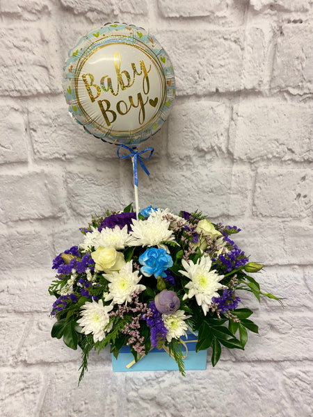 Baby Boy Seasonal Box Arrangement