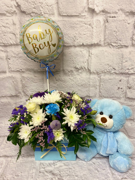 Baby Boy Seasonal Box Arrangement