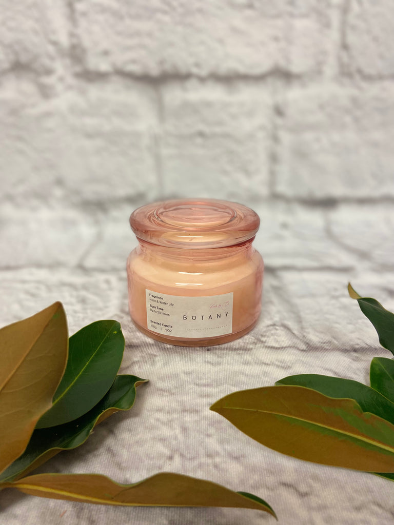 Rose & Water Lily Small Botany Candle