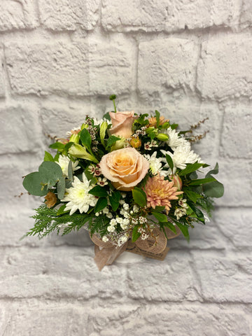 Nutmeg Hat Box Arrangement